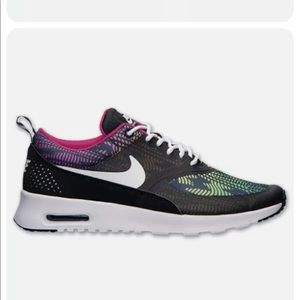Nike Air Max Thea, rainbow zebra print, EUC, Size 8